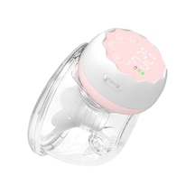 Qingmipy Taşınabilir 4 Modlu 12 Kademeli Şarj Edilebilir Göğüs Pompası - 180ml Kapasiteli, Pembe Beyaz