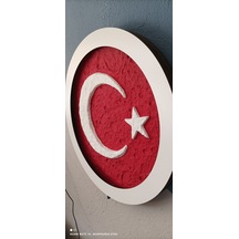 Ay Temalı Türk Bayrağı Rgb Led Tablo