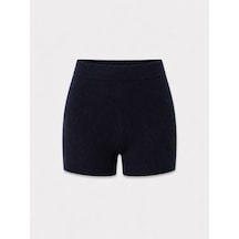 Xint Lacivert Doğal Yün Dokulu Regular Fit Şort 850944