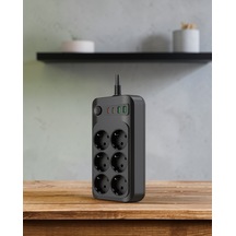 6 Çıkışlı 2500w Termal Korumalı Grup Priz Uczzz6lıpriz-2 0