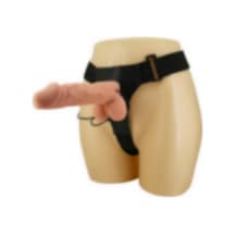 Morgece 24 Cm Belden Bağlamalı İçi Dolu Titreşimli Büyük Strapon Penis