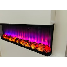 Esha Home Elektrikli Dekoratif Yapay Şömine Bluetooht Sabit Çıtırtı 140x35 X21 Cm