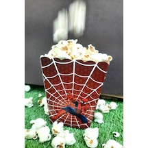 8'li Örümcek Adam Mısır Kutusu - Popcorn Kutusu - Doğum Günü İkram Hediye - Orta Boy Standart