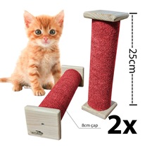 Barış Dizayn Doğal Portatif Tırmalama Makarası Halı Kaplamalı 25 CM 2 Adet