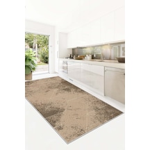 West Home Dijital Baskı Yıkanabilir Kaymaz Taban Leke Tutmaz Bej Mutfak Halısı Salon Halısı Ve Yolluk Wh 576 Beige