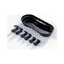 Globalbloom Siyah Metaliksiz Askılı Banyo Organizer Çok Bölmeli Duşakabin Üstü Raf Siyah