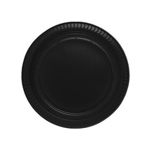 Siyah Plastik Tabak 25'Li