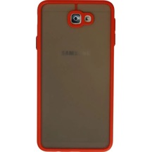 Newface Samsung Galaxy J7 Prime Kılıf Montreal Silikon Kapak - Kırmızı