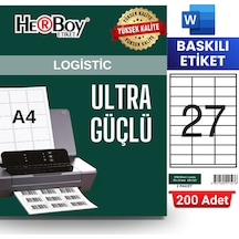 Herboy Hb-1327 70 X 30 Mm A4 Baskılı Laser Etiket 200 Adet