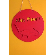 Dekoratif Kids Room Kırmızı Dinozorlu Çocuk Odası  Duvar Süsü