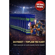 Panini Nba Top Class 2024 Koleksiyonluk Basketbolcu Kartları + 24 Paket 192 Adet Kart