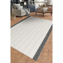 Youdayhomecollection Mila -krem/antrasit - Mutfak,koridor-kaydırmaz Taban- Robot Süpürgeye Uyumlu-kolay Temizlenebilir-sisal - 120x300 Çok Renkli