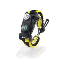 Nurcamp Paracord Kamp Bileklik Hayatta Kalma Bilekliği Sarı