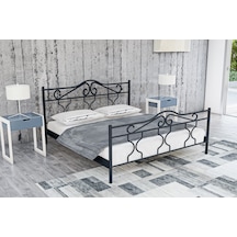 Metalia Gm 301 Gold Çift Kişilik Metal Karyola Siyah 160X200