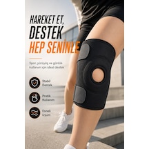 Ayarlanabilir Patella Destekli Dizlik Spor İçin Cırtlı Diz Bandajı Koruyucu Ortez