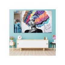 Kadın, Graffiti, Love İs Color - 5 Parçalı Tablo Görsel - 702503347 Görsel