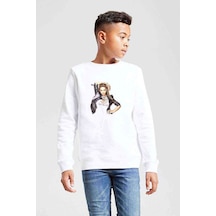 Tshirthane Beyonce Dream Baskılı Unisex Çocuk Beyaz Sweatshirt Beyaz