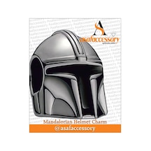 Star Wars Mandalorian Helmet Charm Kask Miğfer Charm Gümüş