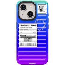 İphone 15 Uyumlu Kılıf Youngkit The Secret Color Serisi Kapak Yeşil