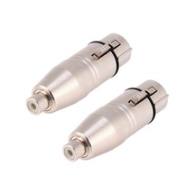 Tenfowee 2 Adet Xlr 3-pin Dişi Rca Dişi Ses Adaptörü, Çinko Alaşımlı Kasa, Gürültü Engeli, Dayanıklı Ve Kayıp Olmayan Tasarım