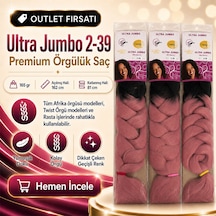 3 Paket / Afrika Örgüsü Ve Rasta İçin Sentetik Ombreli Saç 2/39 - Dlkj-892129 Çok Renkli