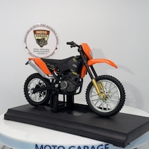 Ktm Enduro Cross - 1:18 Ölçek 12cm Kutulu Standlı Diecast Motosiklet Modeli