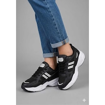 Mcdark Kadın Siyah Beyaz Sararmaz Taban Sneaker Ayakkabı