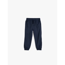 Koton Jogger Pantolon Beli Bağlamalı Cepli Lacivert 5smb40033tw Lacivert