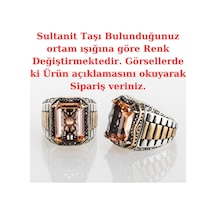 Gümüş Saat Kordon Model Sultanit Zultanite Taşlı Erkek Yüzük