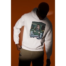 Sevbano 2026 Doctor Doomsday Baskılı Unisex Oversize Marvel Hoodie Beyaz