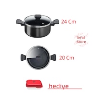 Tefal Titanyum 1x Simplyclean Derin Tencere Seti 24/20 Cm