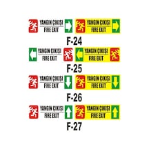 Fosforlu & Düz Levha Yönlendirme Yangın Çıkışı Fıre Exıt