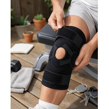 Ligamentli Dizlik Açık Patella Ayarlanabilir Prtligamentdizlik-3 Siyah