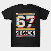 Flood Of Style Altı Yedi 6 7 Meme T-shirt Erkekler Kadınlar Için % 100% Pamuklu T Shirt Kısa Kollu Üstler 10 Siyah