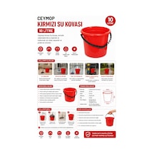 Su Kovası Kırmızı 10 L - 820603957