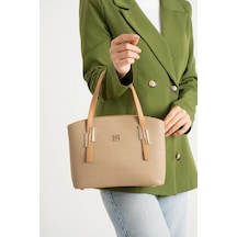 Just Polo Kadın Yeni Sezon 5 Bölmeli El Ve Omuz Çantası 4030mh 2066mh Kum - Vizon