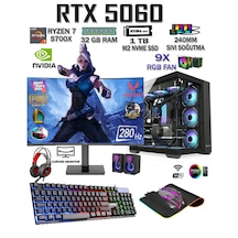 Apphirex TCX1 R7-5700X 32 GB 1 TB SSD TX5060 27" W11P Masaüstü Bilgisayar