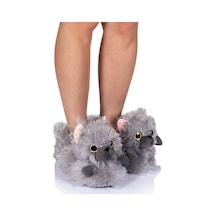 Twigy Kedi-3 Kadın Hayvanlı Panduf Gri 36/41 CC0617 Gri