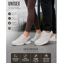Homiro Unisex Rahat Günlük Spor Ayakkabı Yazlık Hafif Fileli Bej
