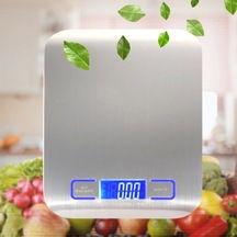 Tf 1002 Hassas Ölçümlü Maksimum 5 Kg Kapasiteli Led Ekran Platin Dijital Mutfak Tartısı 4455 - Gri