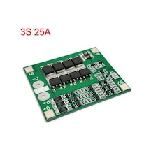 Lodos_Elektronik-3S 25A 11,1V Bms Koruma Kartı Lityum Batarya 18650 Li-İon Lipo Pr