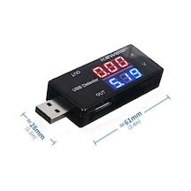 Çift Usb Çıkışlı Voltmetre Ampermetre Akım Voltaj Izleyici Şarj Kws-10va
