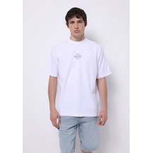 Colin's Colins Comfort Fit Yuvarlak Yaka Düz Erkek Beyaz Kısa Kol Tişört Cl1075866 Q1.v1 Ofw Beyaz