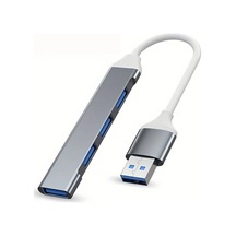 Hightower Gri 4'ü 1 Arada Usb 3.0 Hub Usb-c Adaptörlü Hızlı Veri Aktarımı