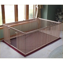 100 Cm X 150 Cm Yükseklik 53 Cm Sık Aralıklı Ahşap Köpek Çiti