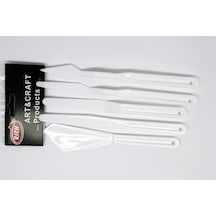 Plastik Spatül Set 5'li Beyaz Naturel