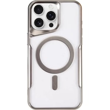 Newface Apple İphone 11 Pro Max Kılıf Boyi Magsafe Silikon Kapak - Gümüş