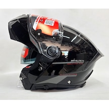 Mt Atom 2 Sv A1 İç Güneş Vizörlü Çene Açılır Kask Parlak Siyah