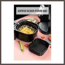 Bezos Bütün Airfryer'lere Uyumlu Siyah Silikon Pişirme Kabı Nxrlvng