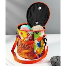 Scandi Dom Projeden Yapılan Çorba Topu Şeklindeki Örgü Ve El İşleri Çantası 158326721